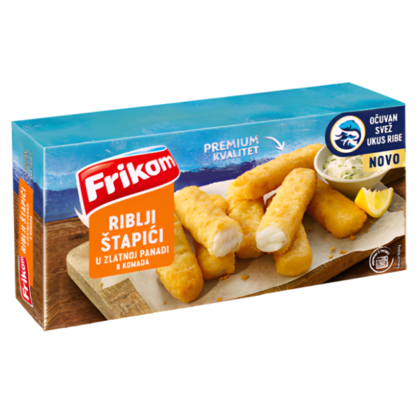 FRIKOM riblji štapići u zlatnog panadi 224g