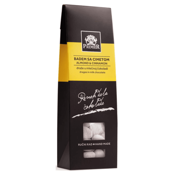 Praline PREMIER badem sa cimetom i mlečnom čokoladom 100g