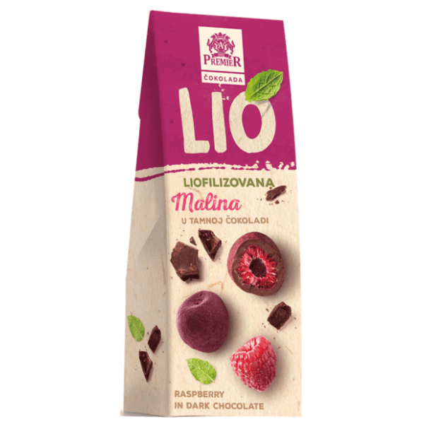 Praline PREMIER malina u tamnoj čokoladi 60g