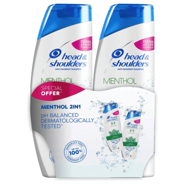 Šampon HEAD & SHOULDERS menthol 2x360ml