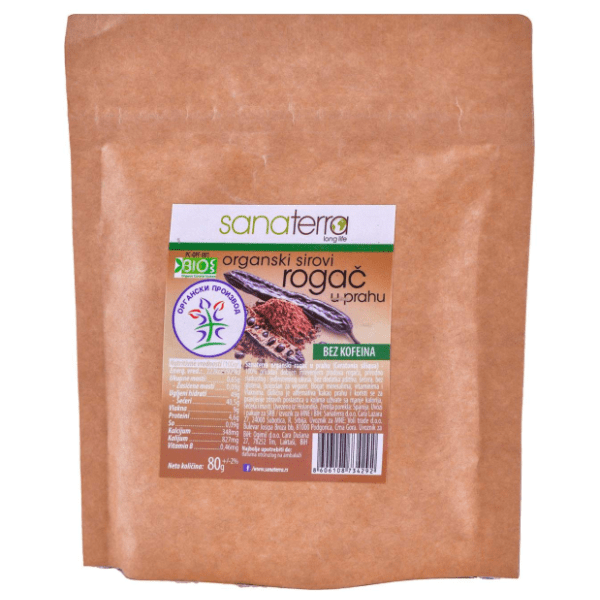 SANATERRA Rogač u prahu organski 80g