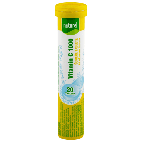 Šumeće tablete NATUREL vitamin C sa zaslađivačem 1000mg 80g
