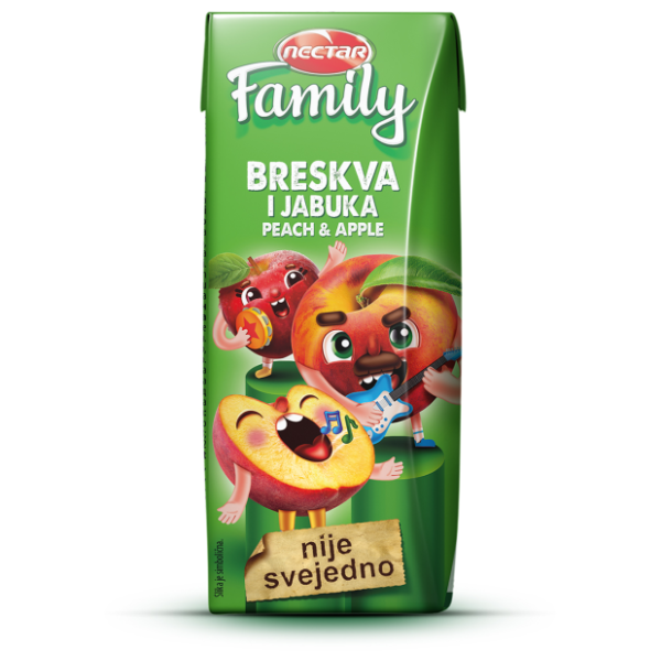 Voćni sok NECTAR Family breskva jabuka 200ml