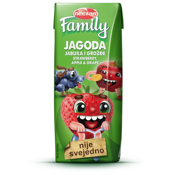 Voćni sok NECTAR Family jagoda 200ml