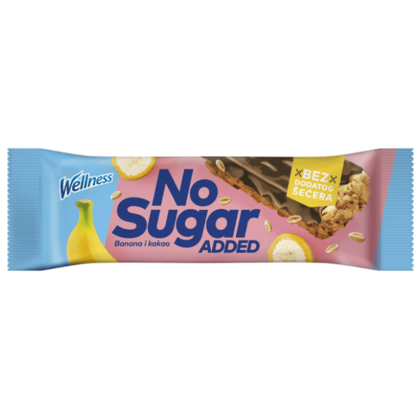 WELLNESS bar banana kakao bez šećera 23g