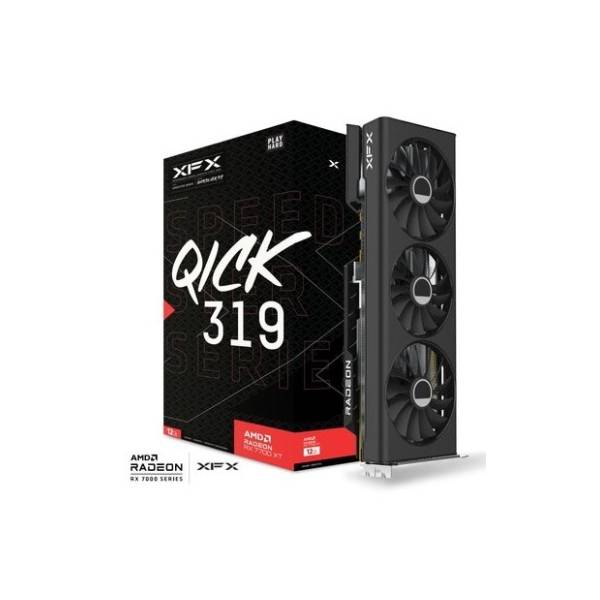 XFX AMD Radeon RX 7700 XT Speedster QICK 319 Black Edition 12GB GDDR6 192-bit grafička kartica