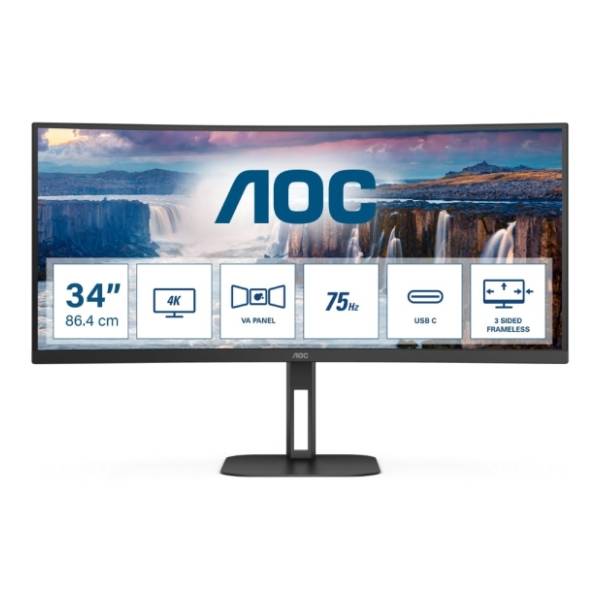 AOC zakrivljeni monitor CU34V5C/BK