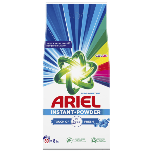 ARIEL Touch of lenor praškasti deterdžent za veš 80 pranja (6kg)