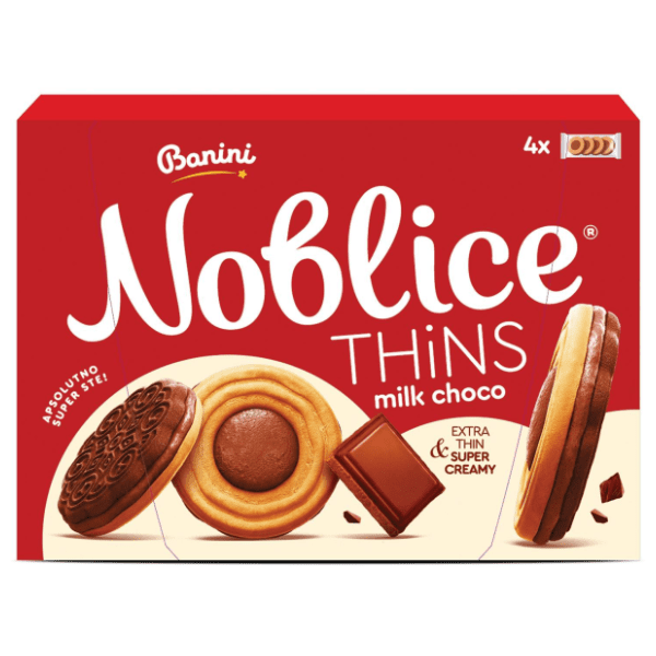 Biskvit BANINI Noblice Thins milk choco 170g