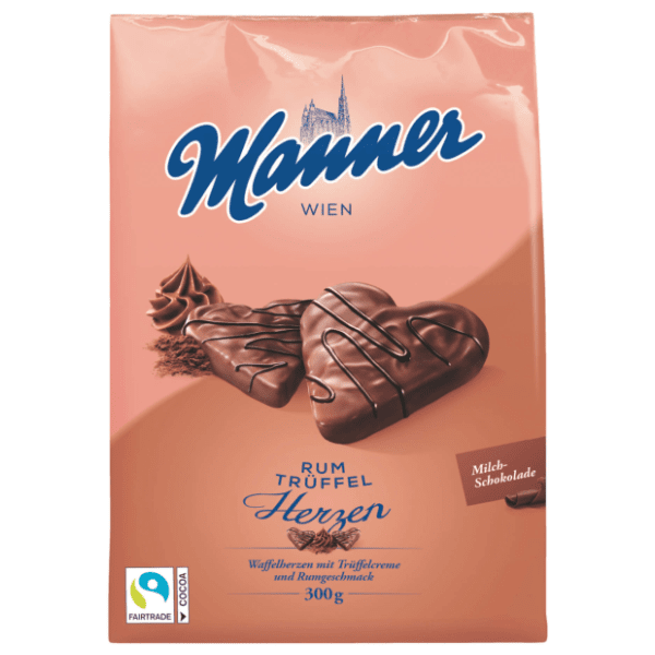 Biskvit MANNER Rum srce 300g
