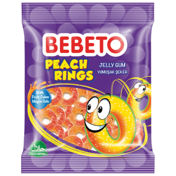 Bombone BEBETO Peach rings 80g