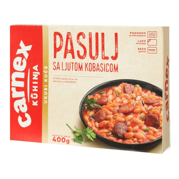 CARNEX Pasulj sa ljutom kobasicom 400g