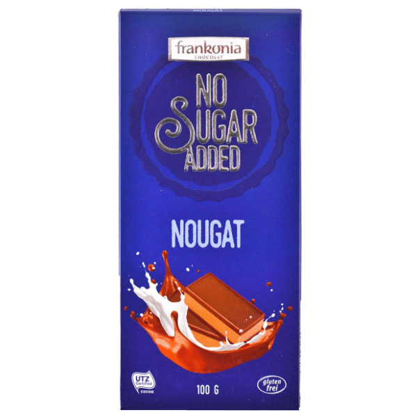 Čokolada FRANKONIA Nugat no sugar added 80g