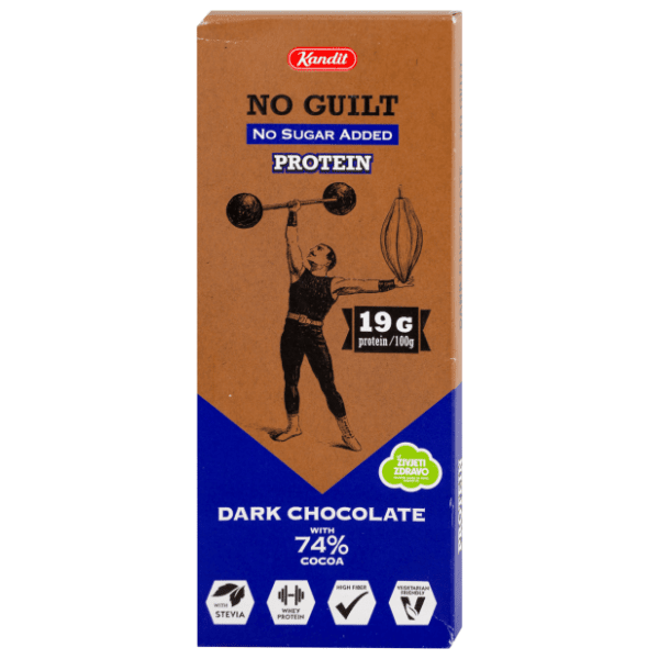Čokolada KANDIT No guilt dark 74% protein 80g
