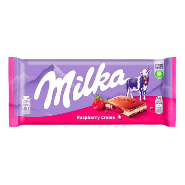 Čokolada MILKA Malina 100g
