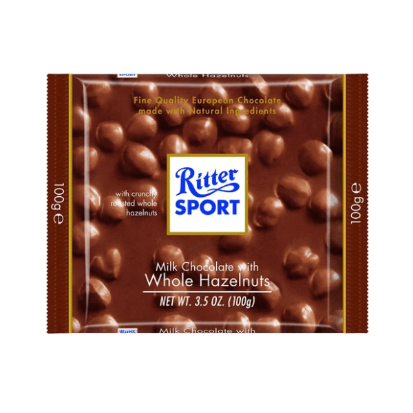 Čokolada RITTER SPORT celi lešnici 100g