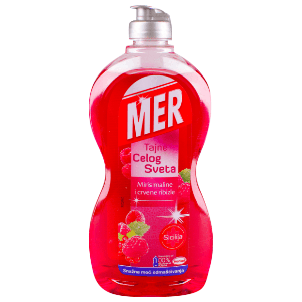 Deterdžent za posuđe MER Malina i crna ribizla 450ml