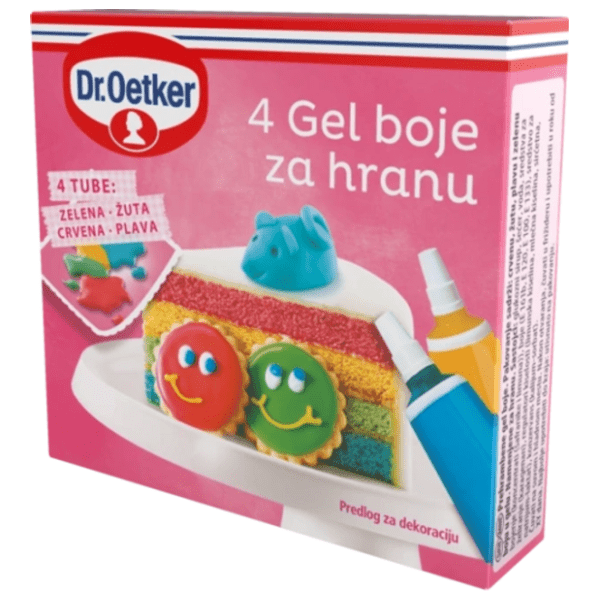 DR. OETKER 4 gel boje za hranu 40g