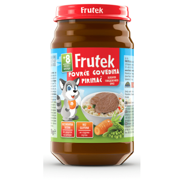 FRUTEK kašica povreće govedina pirinač 190g