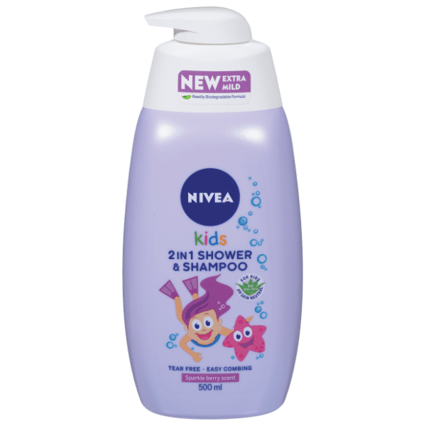 NIVEA Kids 2u1 gel za tuširanje i šampon 500ml