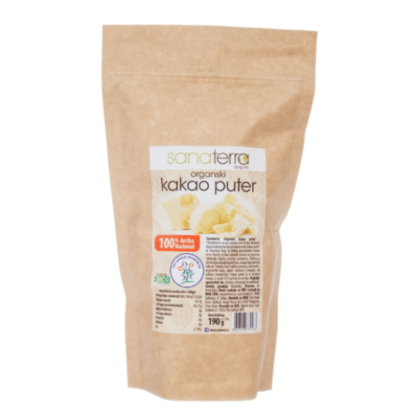 Kakao puter SANATERRA organski 190g