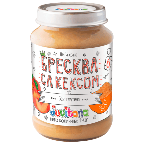 Kašica JUVITANA Breskva sa keksom 190g