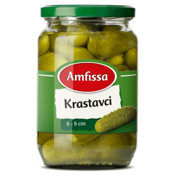 Krastavci AMFISSA pasterizovani 6-9cm 680g