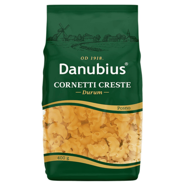 Testenine DANUBIUS Cornetti creste durum 400g