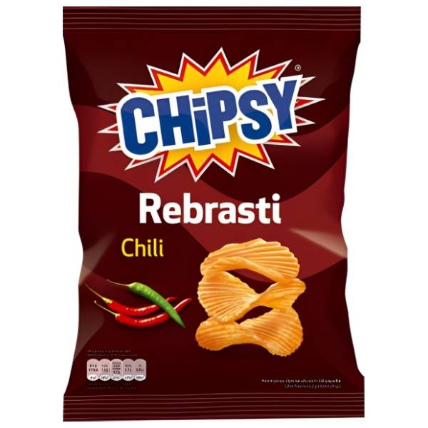 Čips CHIPSY rebrasti chili 60g