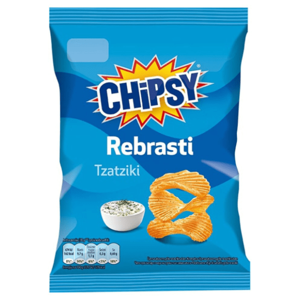 Čips CHIPSY tzatziki rebrasti 60g