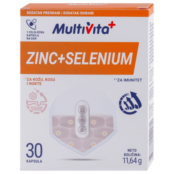 MULTIVITA Kapsule Cink + selenium 30kom