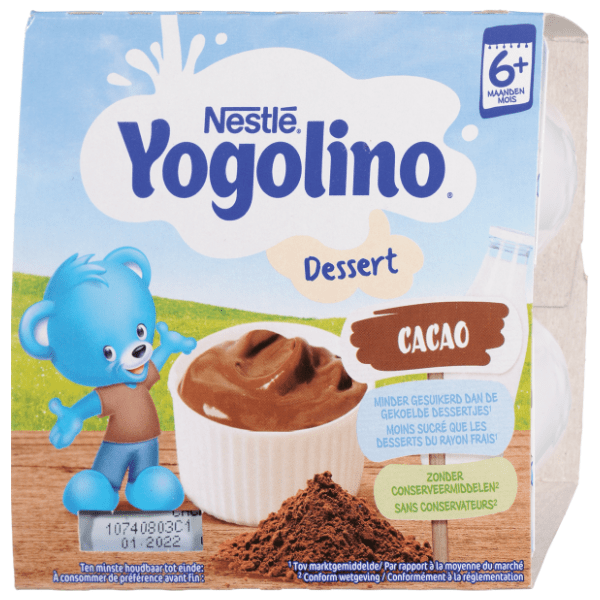 NESTLE Yogolino mlečni dezert kakao 4x100g
