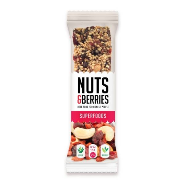 NUTS & BERRIES Supefoods bar 40g