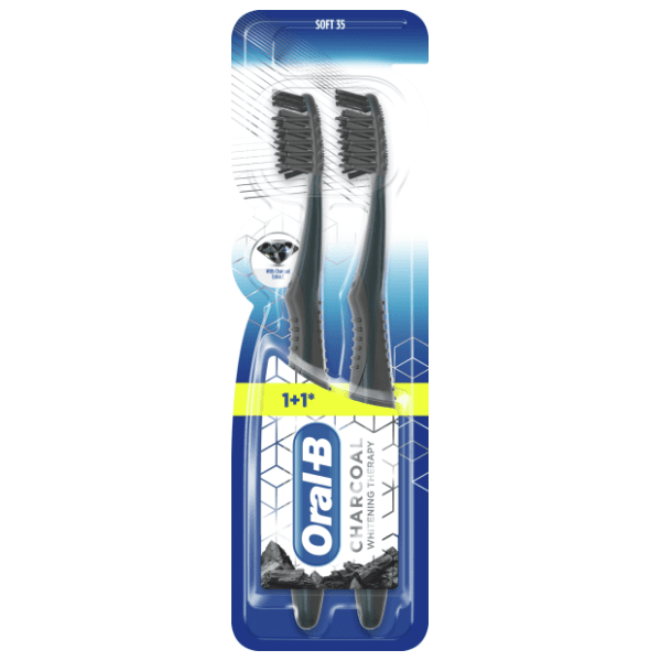 ORAL B Chacoal whitening therapy soft četkica za zube 1+1kom