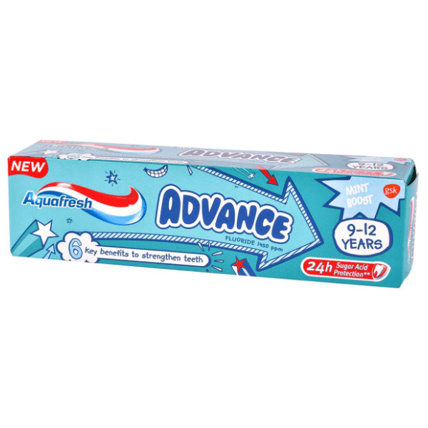 AQUAFRESH Advance dečija pasta za zube 9-12 godina 75ml