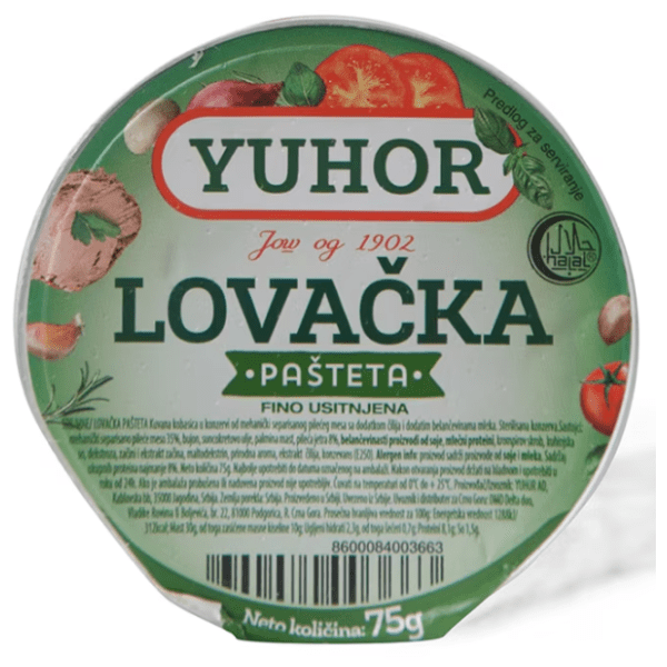 YUHOR pašteta Lovačka 75g