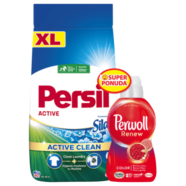 PERSIL active clean 60 pranja (5,4kg) + Perwoll Color 990ml