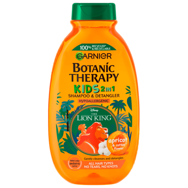 Šampon i balzam GARNIER Kids 2u1 kajsija Disney THE LION KING 250ml