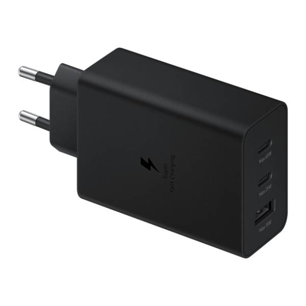 SAMSUNG adapter Trio 65W 2xTip-C + USB-A EP-T6530-NBE