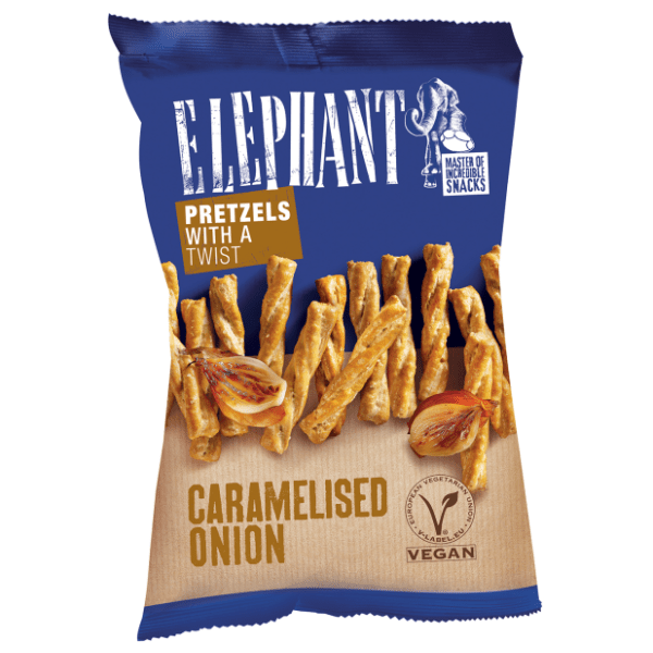 Štapići ELEPHANT Twists sa karamelizovanim lukom 160g