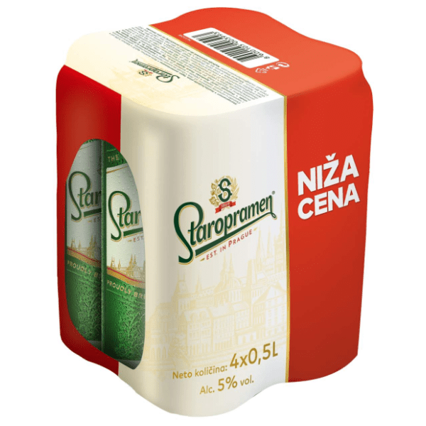 STAROPRAMEN pivo limenka 4x0,5l