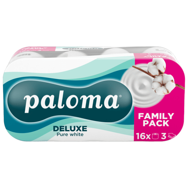 Toalet papir PALOMA deluxe pure white 3sloja 16kom