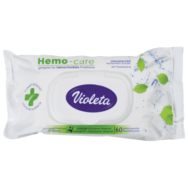 Vlažni toalet papir VIOLETA hemo care 60kom