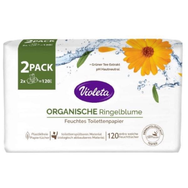 Vlažni toalet papir VIOLETA neven 2x60kom