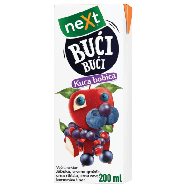 Voćni sok NEXT Bući bući kuca bobica 200ml