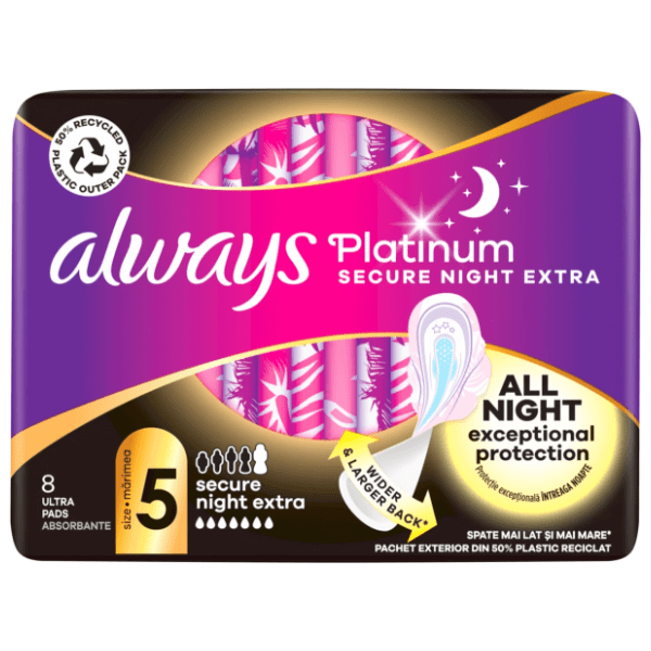ALWAYS Platinum noćni ulošci 5 8kom