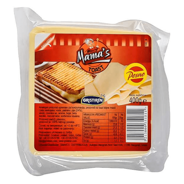 Biljni sir MAMA'S toast posni 400g