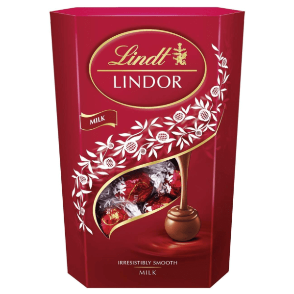 Bombonjera LINDT milk cornet 337g