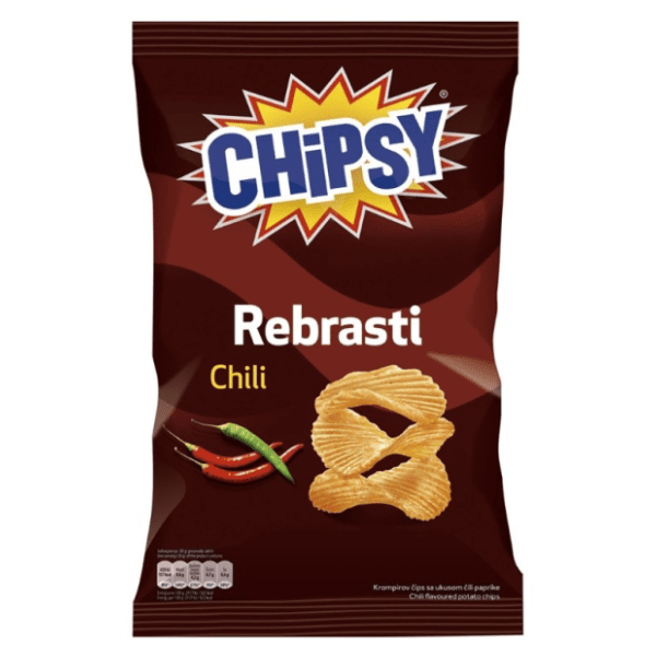 Čips Chipsy rebrasti chili 95g
