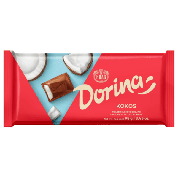 Čokolada DORINA kokos 98g